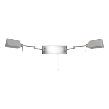 Arlo Farmhouse Industrial Single Swing Arm Plug-In or Hardwired Iron LED Wall Sconce with Pull-Chain